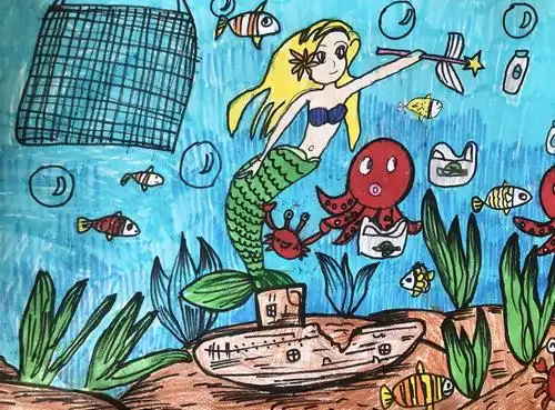 海洋保护者儿童绘画一等奖