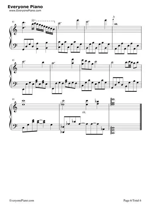 那些花儿-朴树五线谱预览6