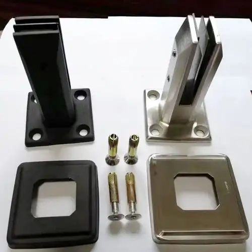 不锈钢立柱泳池夹落地玻璃夹楼梯扶手固定配件玻璃免开孔量大 201/160