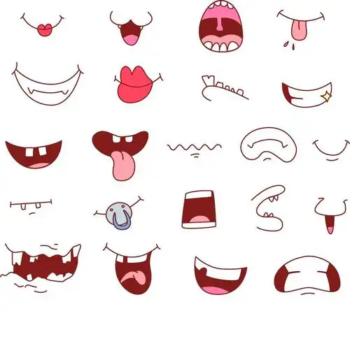这些卡通动漫人物的嘴