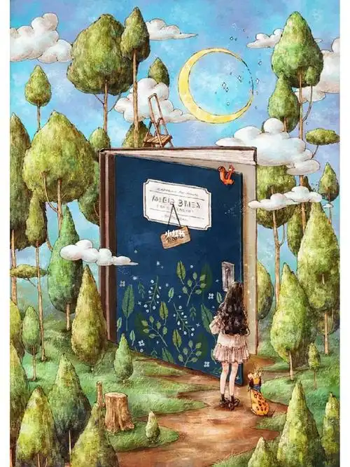 韩国插画师aeppol  #壁纸头像  #森系女孩  #治愈系插画