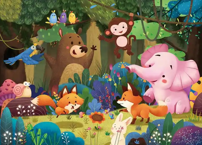 儿童插画-小动物们