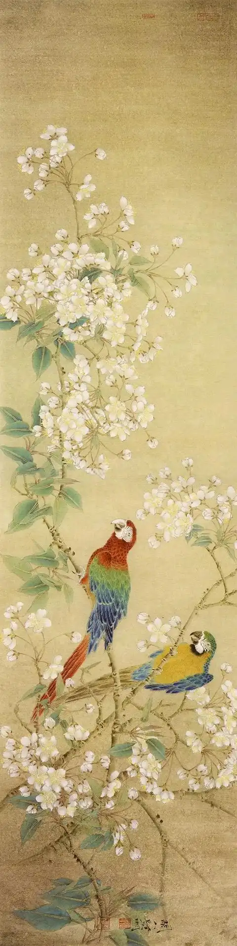 张贤明工笔花鸟作品欣赏_中国画