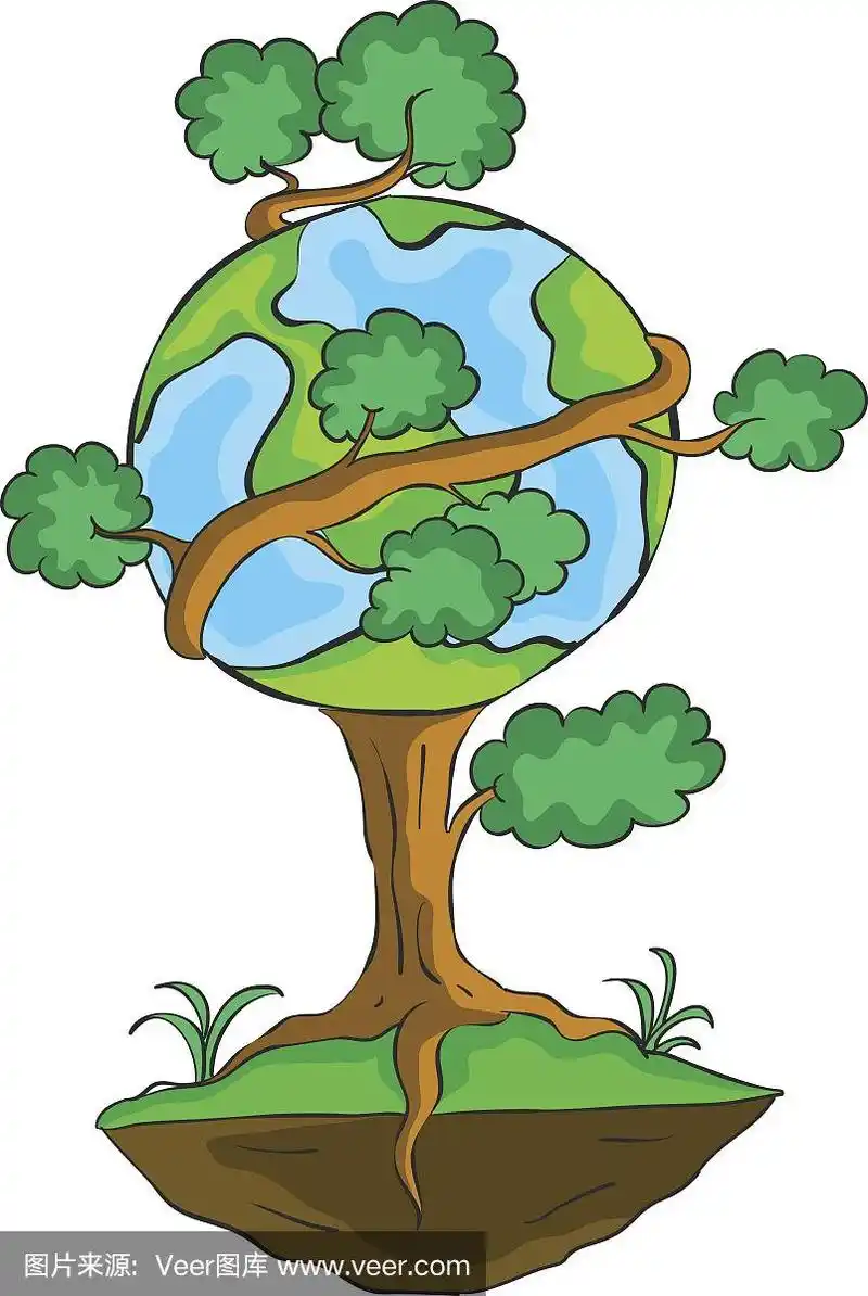 绘画插图,矢量,地球形,地球日,可爱的