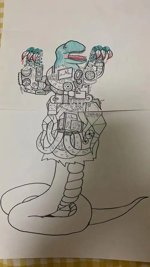 机械暴龙|插画|创作习作|令狐神兽 - 原创作品 - 站酷 (zcool)