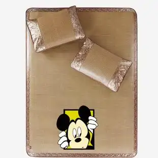 凉席 床上 米老鼠18儿童凉席学生卡通凉席折叠式2016合格品凉席套件
