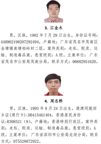 公安a级通缉令!悬赏150万寻线索!这20人涉嫌特大毒品犯罪案