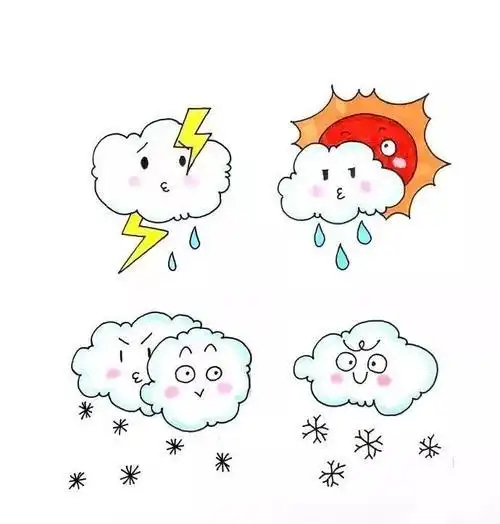 幼儿简笔画恶劣天气