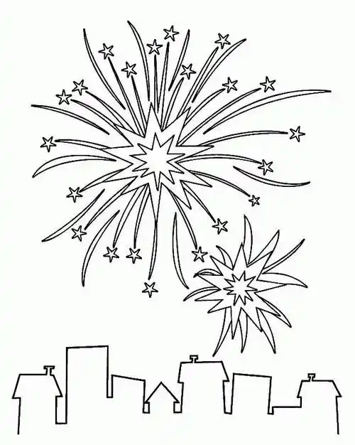 7张绚丽多彩的烟花简笔画烟花简笔画图片简单的烟花简笔画图片,一起看