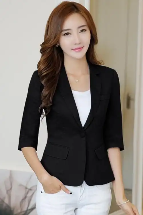 黑色西装外套女
