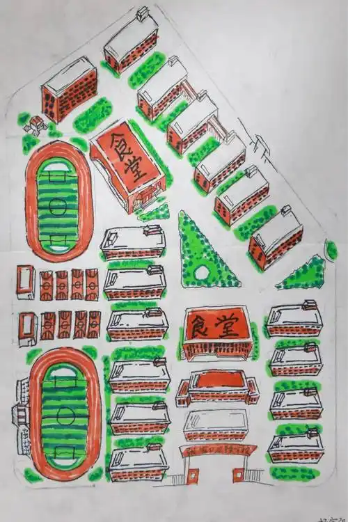 心怀热爱,绘我所见——来看启臻学子手绘校园地图啦