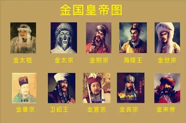 金朝皇帝列表金朝金国历代皇帝简介及在位年表中国历朝帝王大全
