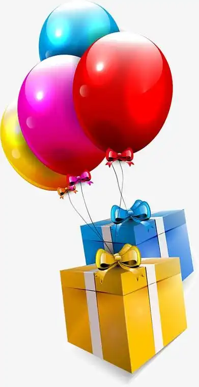 卡通可爱海报多种颜色气球