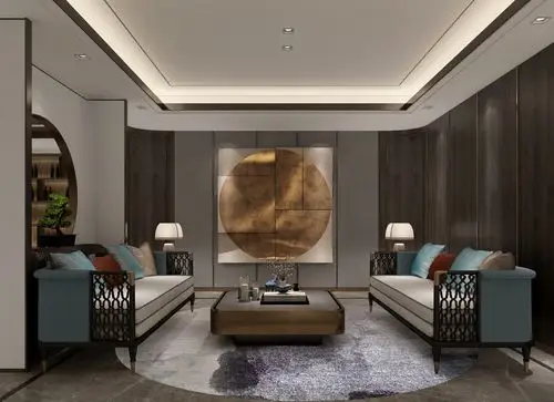 铂悦滨江新中式轻奢别墅装修效果图