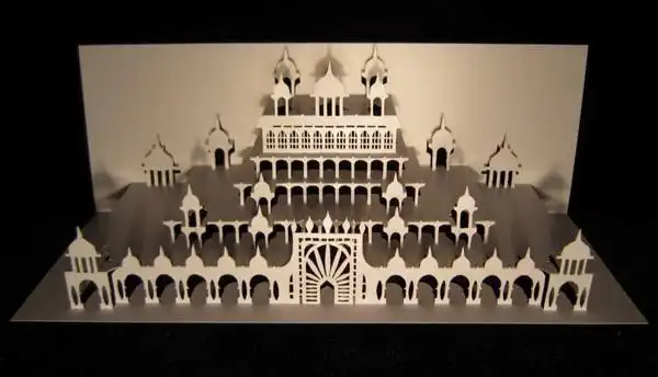 立体构成作业3d卡纸造型建筑模型纸雕教具折纸手工作业电子图纸