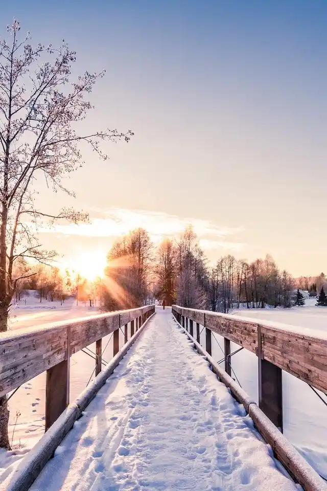 寒冷冬天冰雪美景高清图片合集手机壁纸下载第二辑