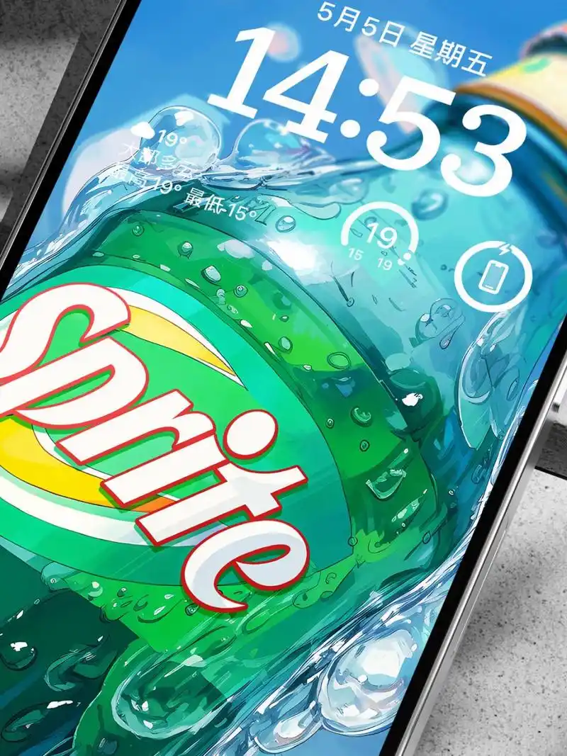 夏日壁纸 | 看一眼就解渴的清凉雪碧壁纸 清新的雪碧,冰冷中带着温柔