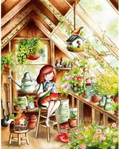 满满的治愈,一组童话风格的水彩插画分享!