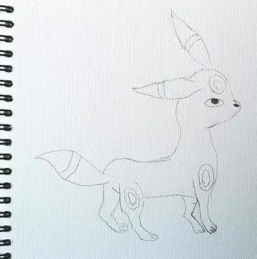 一步一步画伊布家族之月精灵