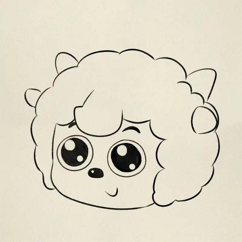 喜羊羊简笔画‖(16)     临摹