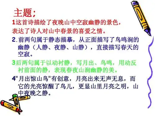 《鸟鸣涧》课件ppt