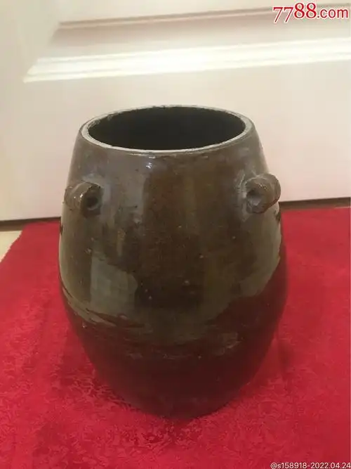 晚清民国褐色釉四系罐-酱釉瓷/紫金釉-7788商城__七七八八商品交易