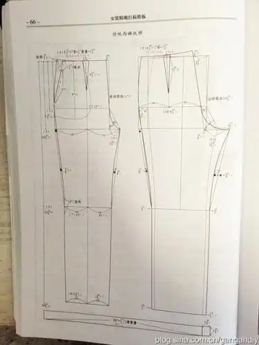 成人灯笼裤的裁剪纸样