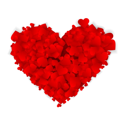 母亲节情人节大红色爱心装饰