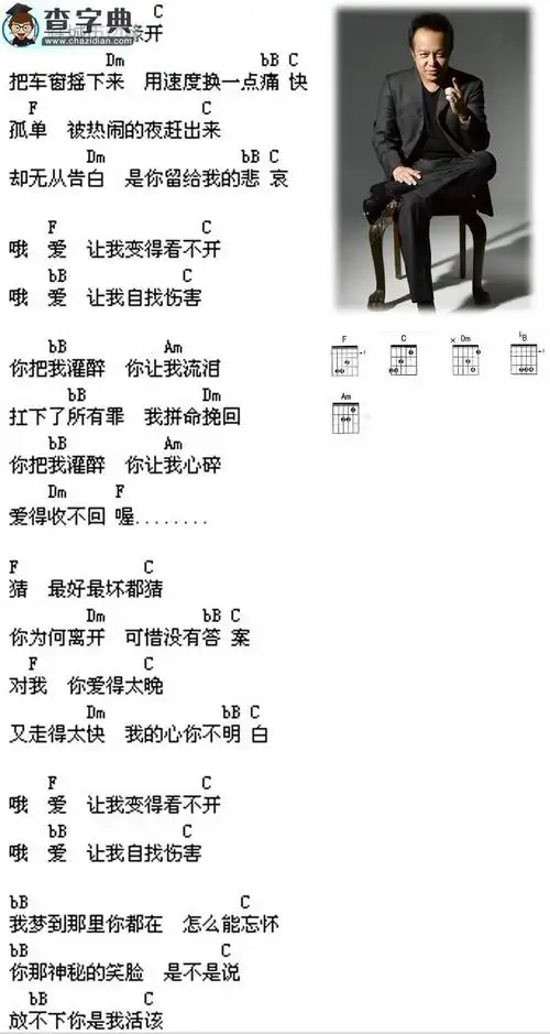 你把我灌醉吉他曲谱简谱_你把我灌醉吉他谱_黄大炜你把我灌醉吉他曲