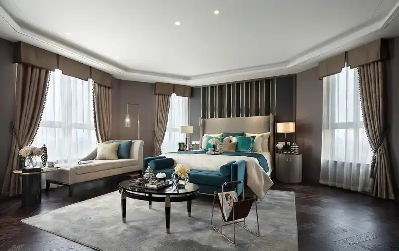 成都240㎡轻奢风样板房设计奢而不糜的散发出精致温馨气息