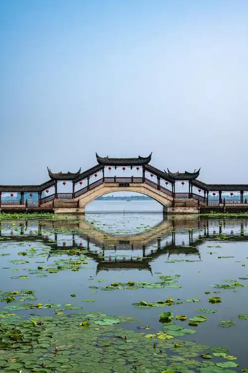 江苏苏州昆山锦溪古镇古莲桥