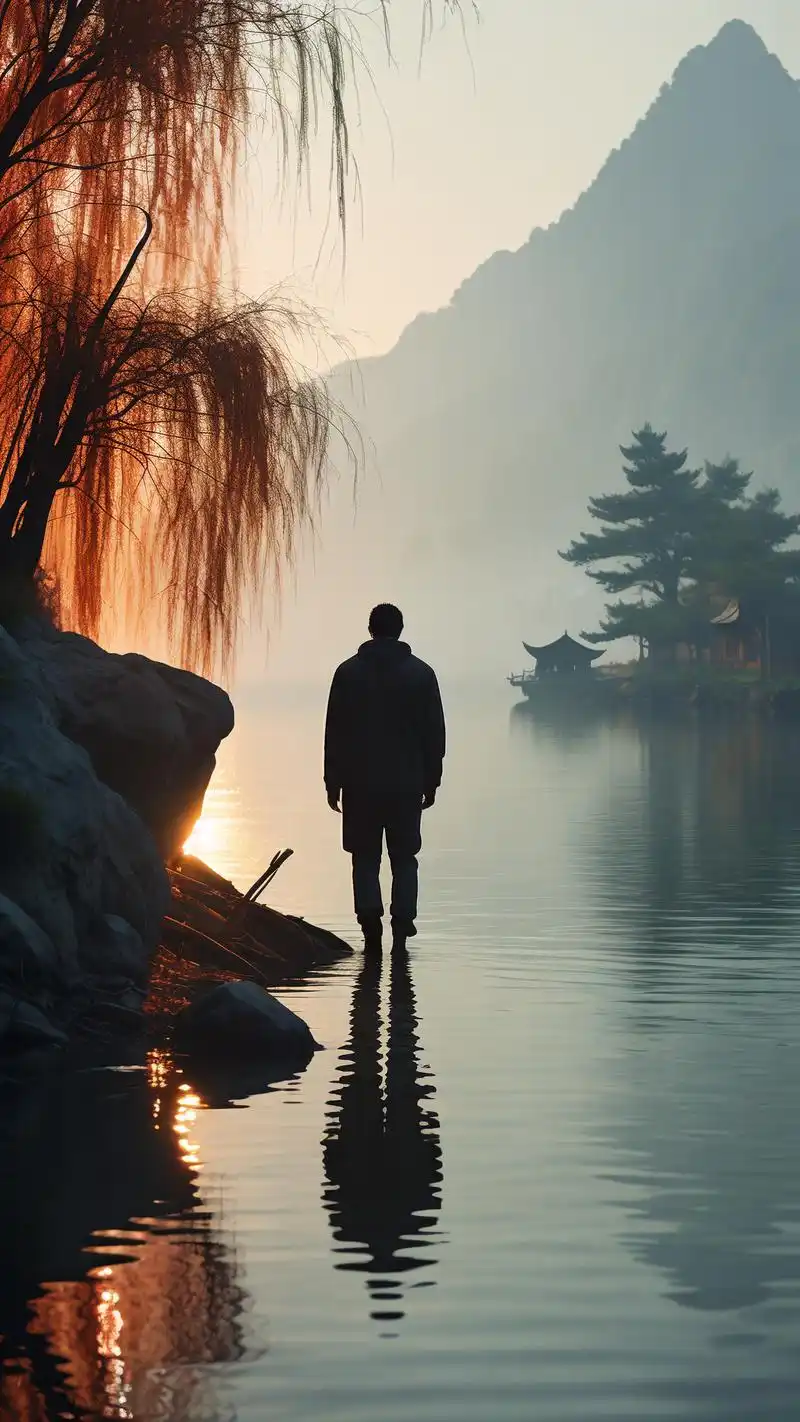 伤感湖面壁纸,男人专属情绪背景90 有时候,男人也需要一种释放情感