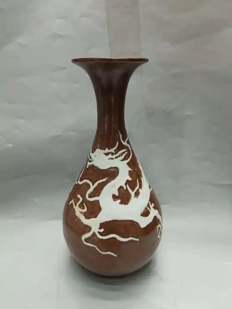 《元代紫金釉龙纹玉壶春》#收藏品 #艺术品 #传承文化 #古 - 抖音