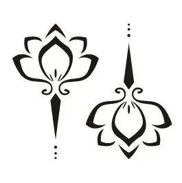 莲花小图腾纹身手稿脖子脚踝纹身素材