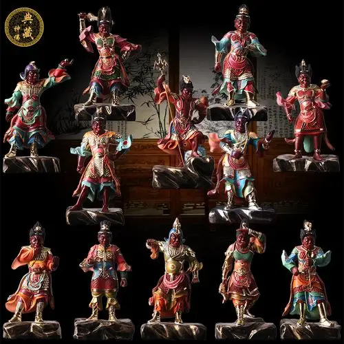 十二神将神像 12/16/24寸十二药叉佛像居家供奉摆件十二生肖佛像