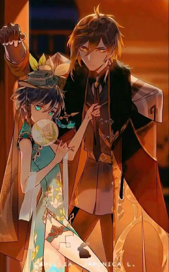 原神 #图片来自网络 #cp #钟离温迪 - 抖音