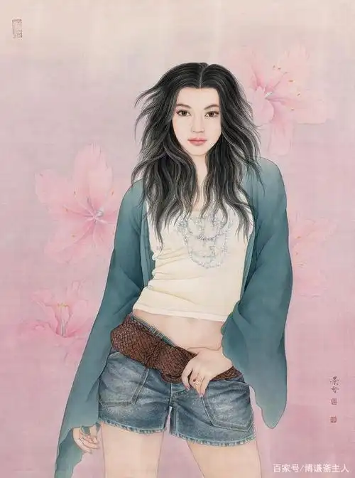 崔景哲工笔女性人物作品欣赏(图)