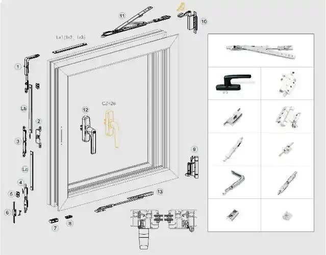 断桥铝合金窗平开改平开内倒