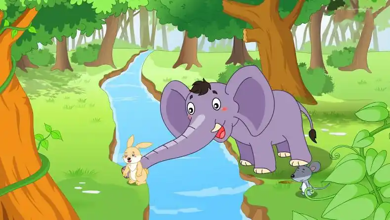 【童话故事】| 森林中的小河(靠别人永远不如靠自己!)_大象