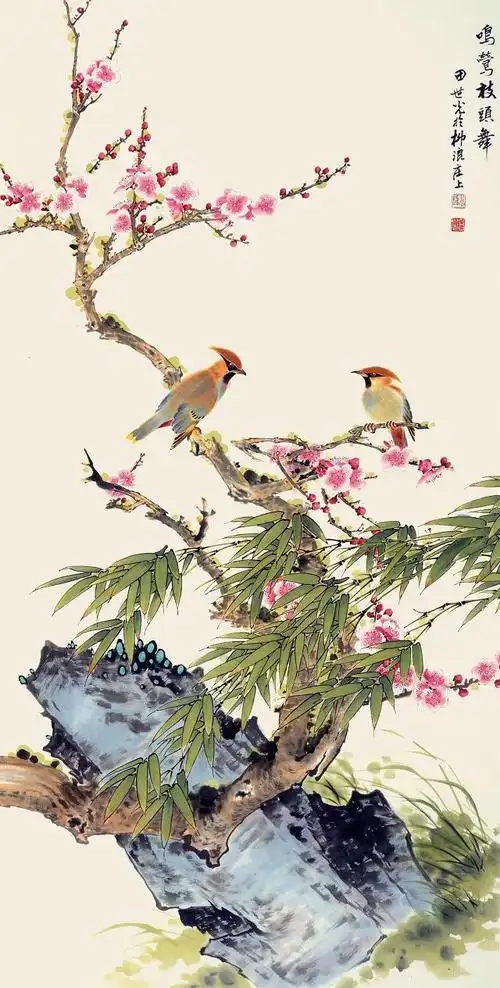 超美花鸟工笔画活灵活现