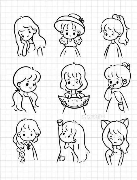 简笔画可爱女孩小红书简笔画简笔画小红书这样用文化绘画简笔画大全小