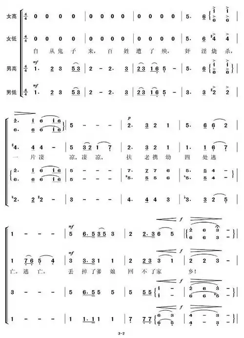 黄河谣选自黄河大合唱