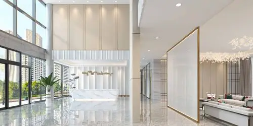 现代办公楼接待大厅_效果图区_室内设计联盟 - powered by discuz!