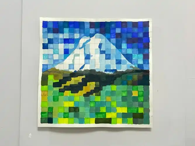 马赛克色彩构成画