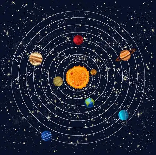 卡通手绘宇宙星系