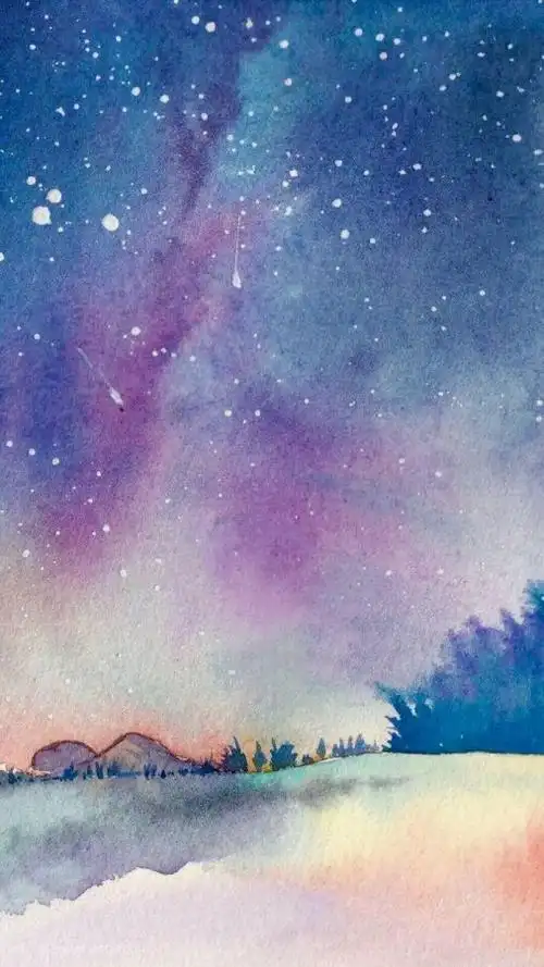 星空 手绘 唯美 iphone壁纸android壁纸聊天背景各种素材 by万能小