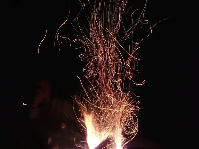 木柴,黑夜,火焰,火焰,火花