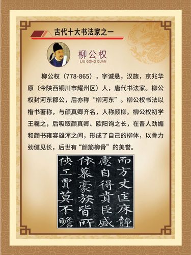 m768中国古代十大书法家柳公权简介学校贴图2448海报印制写真10-4