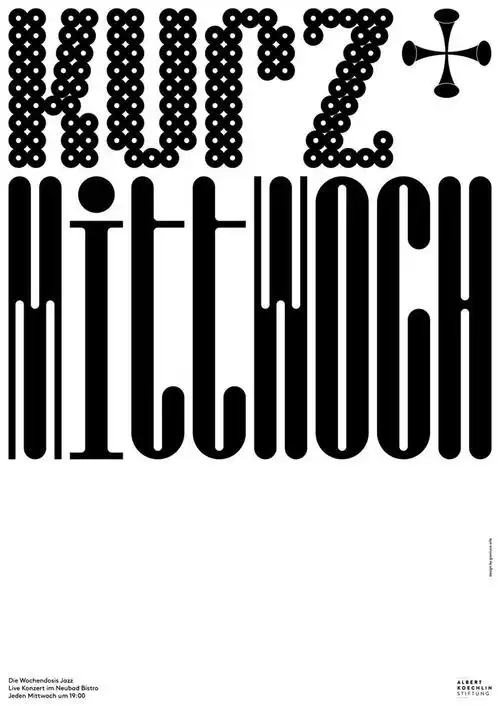 设计师 gianluca alla ​​​​的纯文字海报设计.