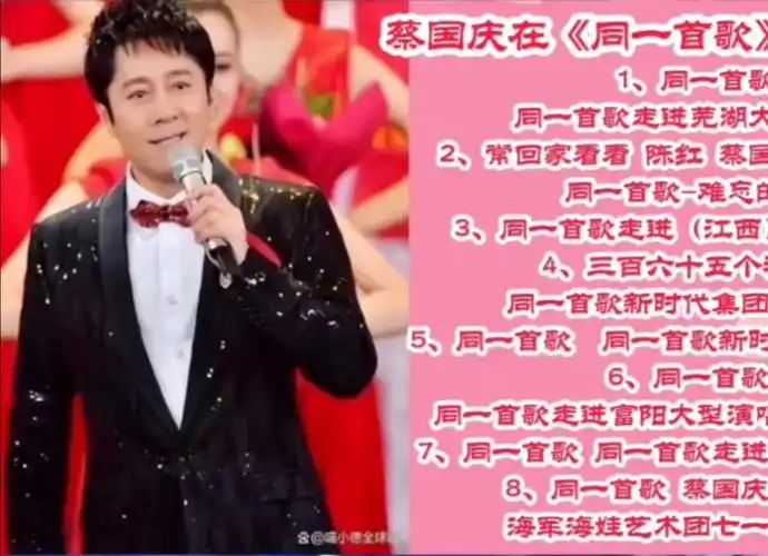 蔡国庆在《同一首歌》节目演唱歌曲合集(9)